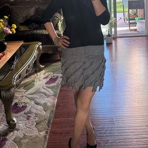 Catherine Malandrino Asymmetrical Gray Skirt